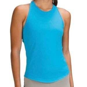 Lululemon Base Pace Ribbed Tank Top Turquoise Tide Size 6
